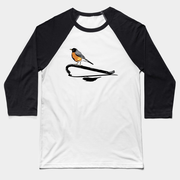 The Sound Of Silence Baseball T-Shirt by RobRetiano